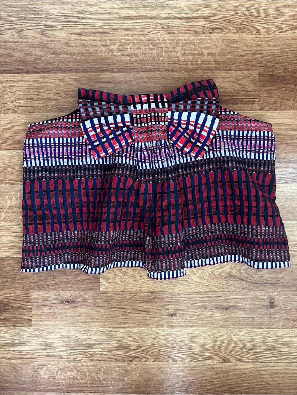 Saloni Garnet Raffia Bow Tube Top NWT